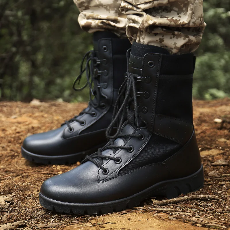 Autumn and winter new high-top men's shoes long boots men cross-border shoes men tactical boots desert boots hiking boots men
