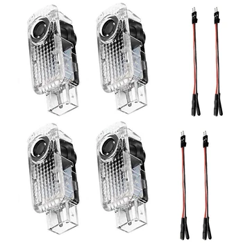 

Car Door LED Lighting Entry Ghost Shadow Projector Welcome Lamp Logo Light for AUDI Lights Kit Replacement(4 Pack)