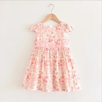 

Girls Flower Print Cotton Dress Summer Baby Girl Princess Dresses Kids Clothing Wholesale