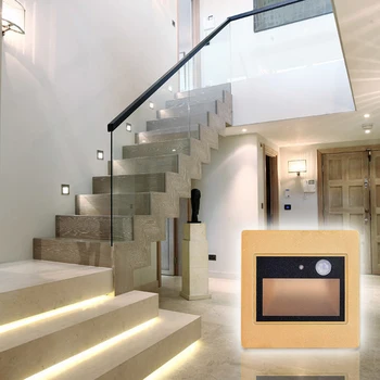 

2.5W PIR motion Detector Epistar LED Chip Light sensor Led Stair Light Infrared Human Body Induction Lamp PVC Wall Lamps