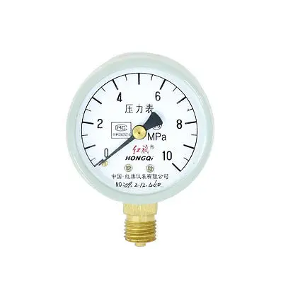 

0-10 Mpa Air Water Pressure White Dial Compound Gauge