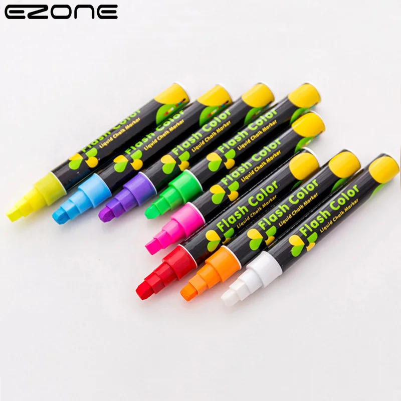 EZONE Candy Color Highlighter Fluorescent Pen Marker Pens Stationery For LED Writing Board Painting Graffiti Office Supply | Канцтовары