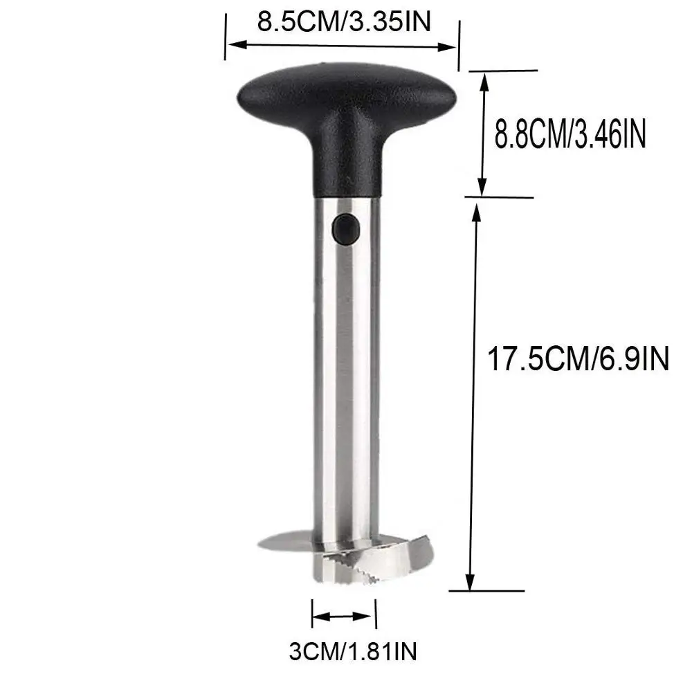 Нож из нержавеющей стали для нарезки ананаса, нож для нарезки фруктов, инструмент для нарезки ананаса, быстро и легко без ножа