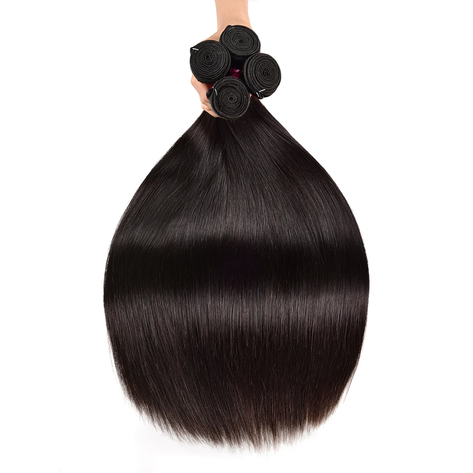 Feixes de Cabelo Humano em Linha Preço de Atacado Pacotes de Cabelo Reta 20 Pacotes Negócio Brasileiro Cabelo Humano Não Pressionado Virgem 3 - 5 10 8 High Quality Apliques e perucas
