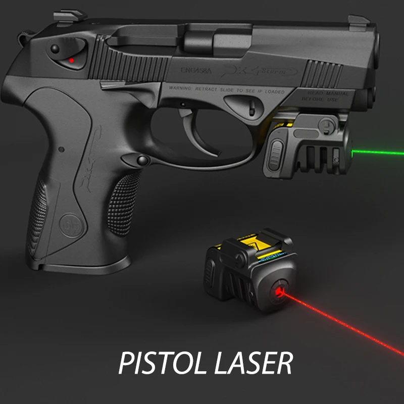 Puntero láser compacto ultraligero rojo y verde, pistola de vista