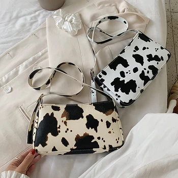 

Cow Pattern Women's Shoulder Bag Fashion PU Messenger Bag Printing