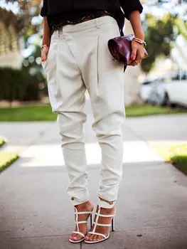 

Women's Pencil Pants Autumn High Waist Solid Color Long Pants For Women Casual Spring Female Harem Trousers Plus Size S-5XL