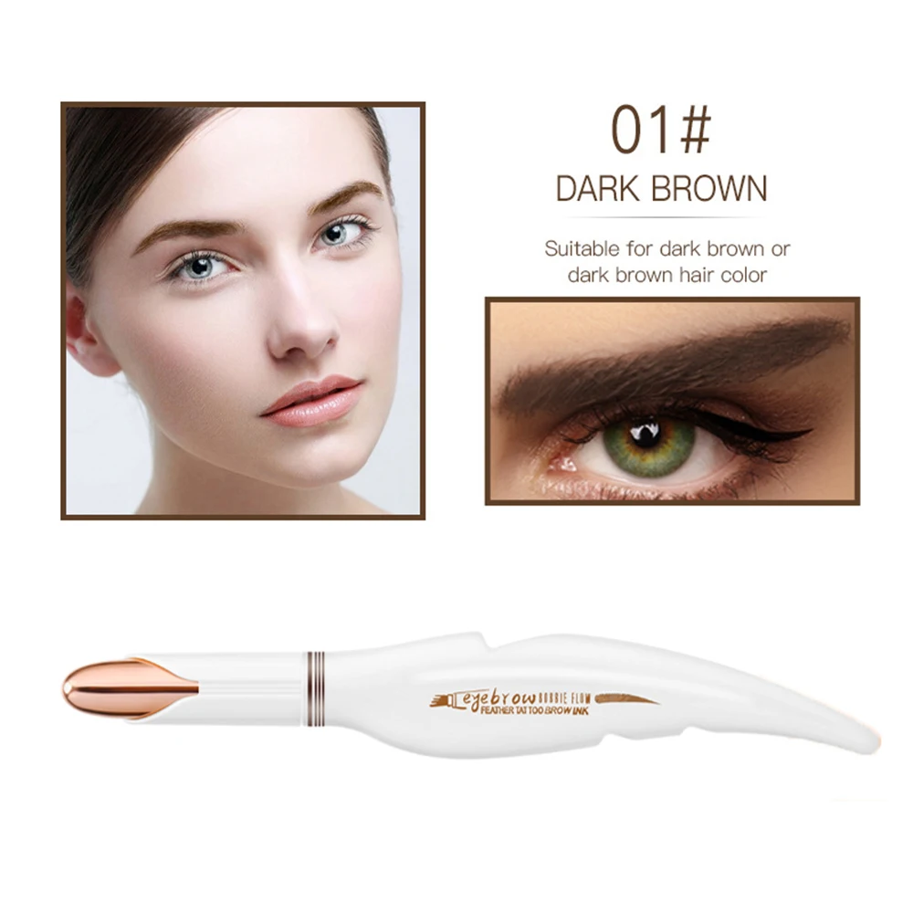 4D водонепроницаемый влагостойкий гель для бровей мгновенное волокно для бровей с кисточкой для бровей Профессиональный инструмент для наращивания макияжа глаз - Цвет: B-Dark Brown