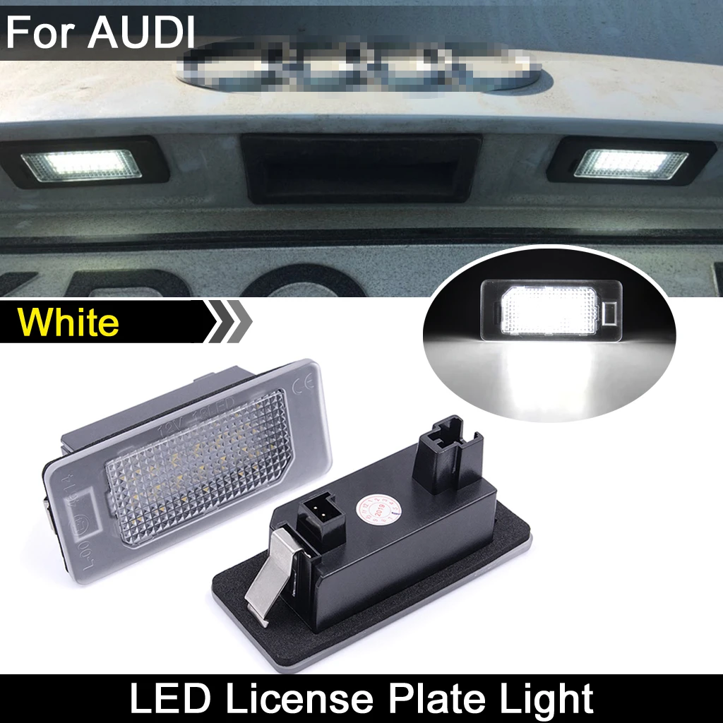 

2 шт. для AUDI A1 A3 A4/B8 A5/S5 A6/S6 A7 Q5 TT TTS RS5 TTRS для VW Passat Белый светодиодный номерной знак освесветильник номерной знак лампа