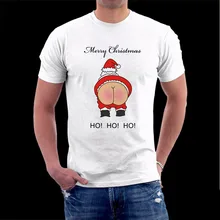 Divertida camiseta de Papá Noel padre Navidad divertida camiseta de hombre de fondo desnudo Feliz Navidad Santa Claus camisa para hombres mujeres regalo camiseta(China)