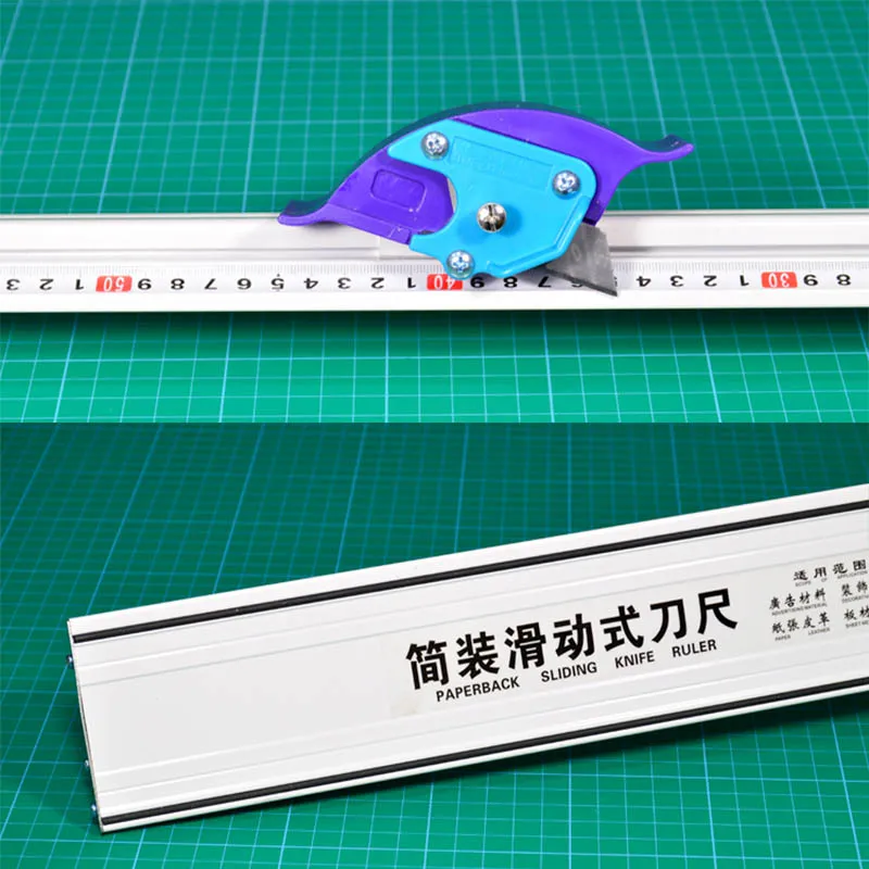 27.5" Sliding KT Board Trimmer Cutting Ruler PVC Board Protective Ruler Cutter 
