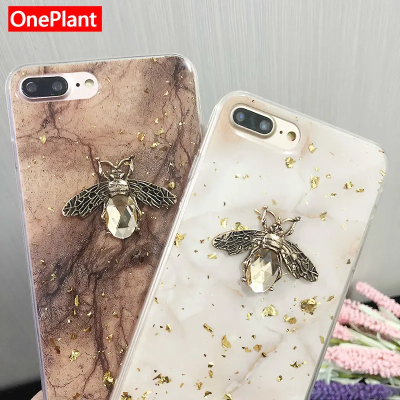 Чехол для iPhone X Xr Xs Max 3D металлический мягкий чехол из ТПУ с изображением пчелы 7 8 6s