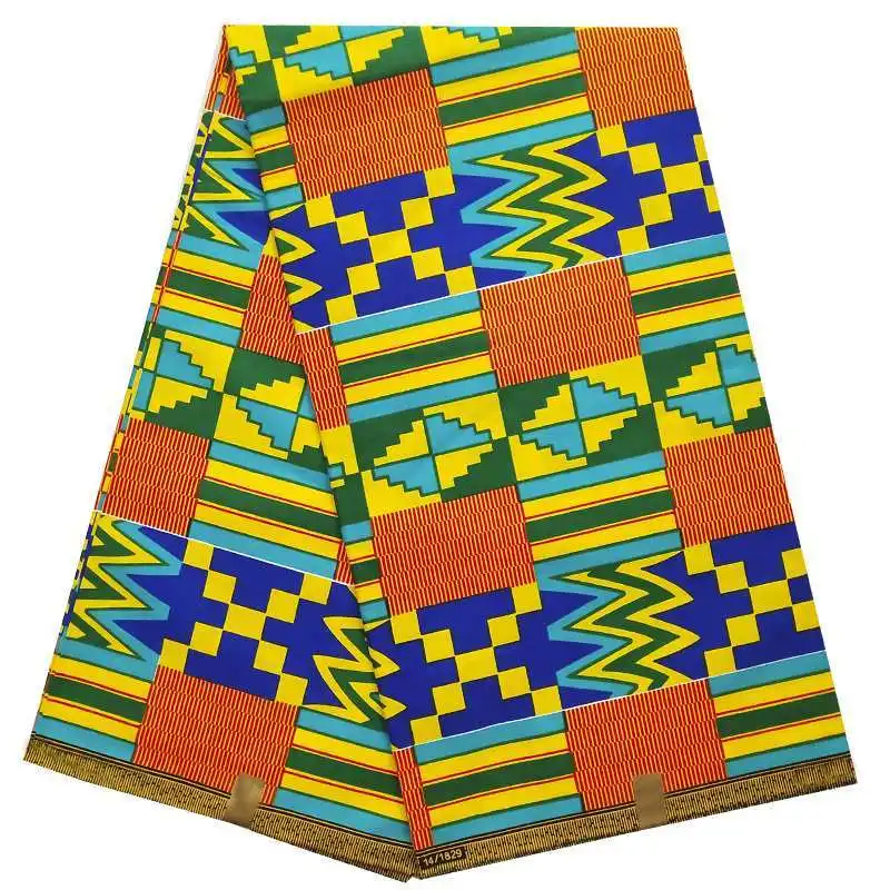 Новая хлопковая настоящая java дизайнерская Анкара африканская вощеная ткань принтом 6 ярдов голландская восковая парча африканская восковая ткань для платья - Цвет: as picture