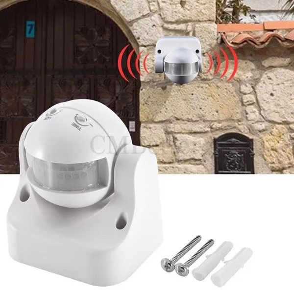110-240V 50Hz 180 Degree Outdoor Security PIR Infrared Motion Sensor Detector Movement Switch 12 Meter Free Shipping(1pc CM029 (3)