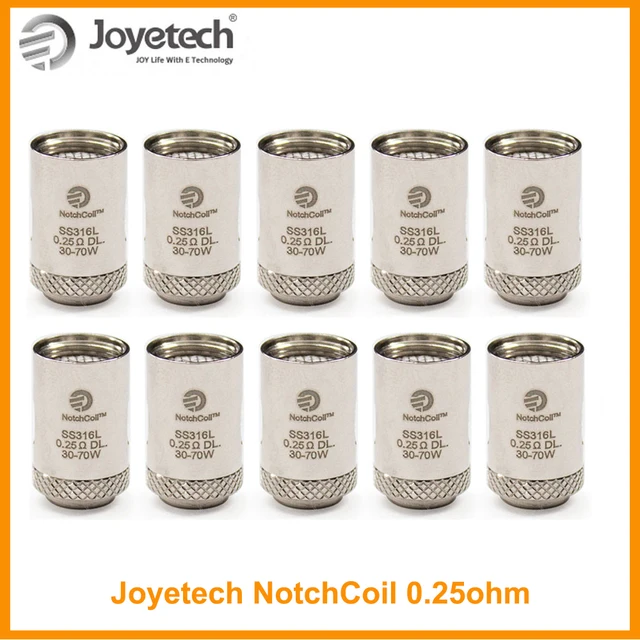 Original Joyetech NotchCoil 0.25ohm DL. Head for Cuboid Mini Atomizer Match VW/Bypass/TCR Mode E Cigarette