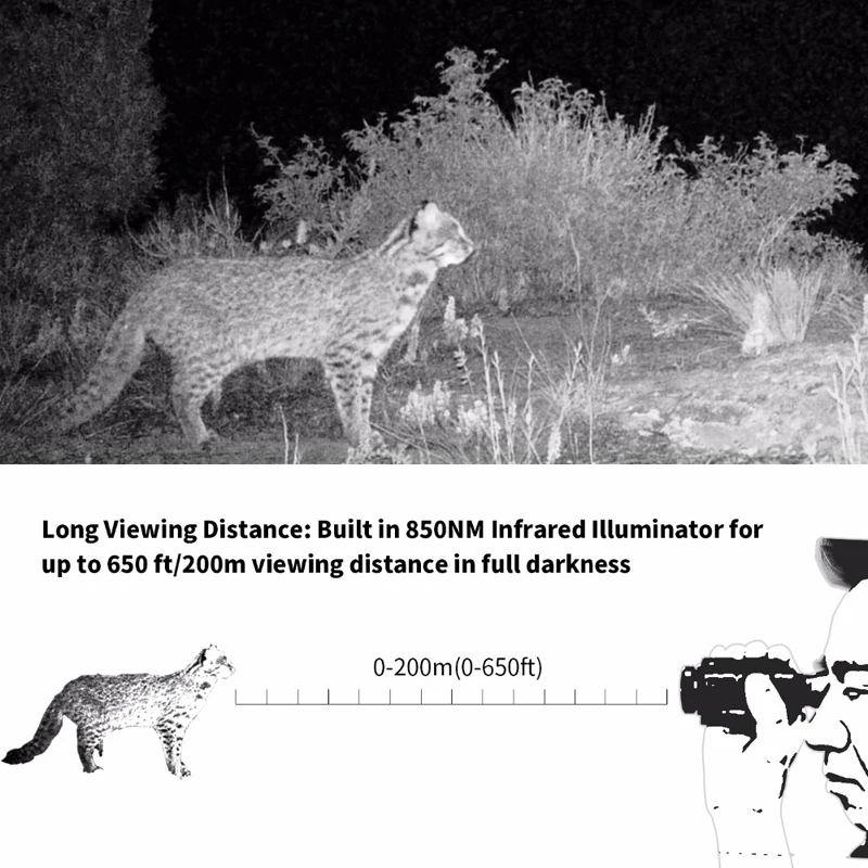 D4-13210 высокой четкости цифровой ночного видения Фото Видео Охота патруль инфракрасный Монокуляр телескоп