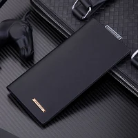 Microfiber Synthetic Leather Wallet for Men, Thin Clutch Bag, Long Wallet, Slim Wallet, Perfect Purse 1