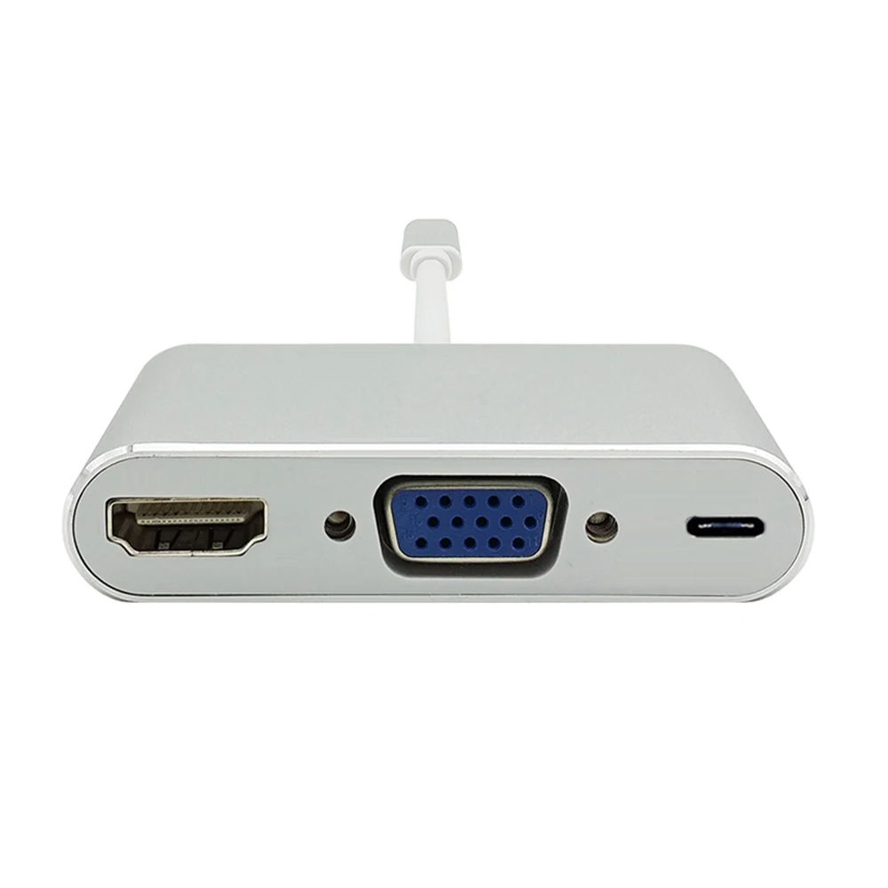 Концентратор USB type c для HDMI/VGA/type-c/3,5 мм аудио/USB 3,0 адаптер USB 3,1 USB-C кабель-конвертер для ноутбука Macbook Pro дропшиппинг