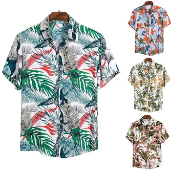 

New Men's Hawaiian Shirts Casual Wild Shirts Classic One Button Tops Men Fashion Printed Short-sleeve Shirt