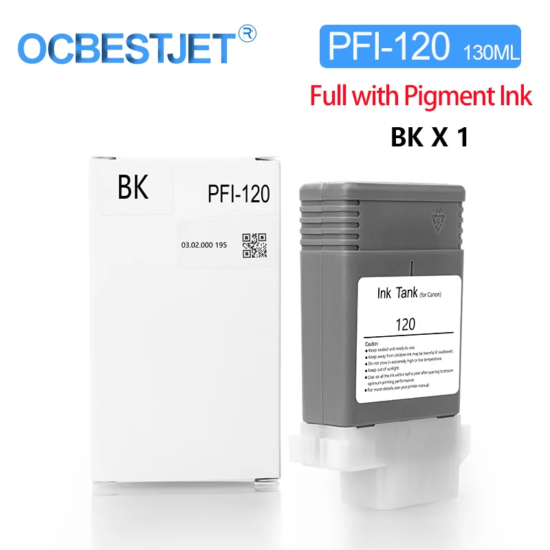 Ocbestjet Pfi120 Pfi120 Cartuchos de Tinta Compatíveis para Canon Tm200 Tm205 Tm300 Tm305 Tm200 205 300 305 com Tinta Pigmentada - Imagem 4