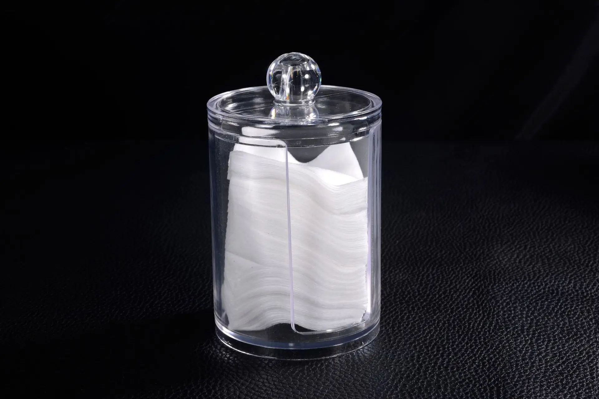 CottonPad Акриловый многофункциональный, Круглый Qtip контейнер косметический ватный тампон органайзер, хранение бижутерии коробка держатель и банки для конфет - Цвет: CottonPad