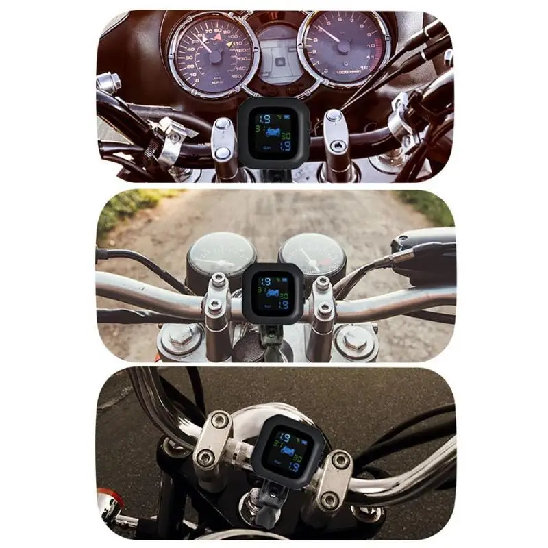 Мотоцикл TPMS ЖК-дисплей Moto в режиме реального времени беспроводная система контроля давления в шинах внешние датчики давления в шинах водонепроницаемые