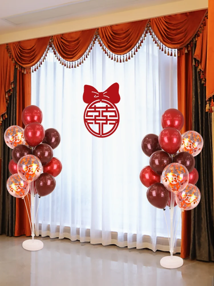 

Wedding room decoration floating balloons wedding layout creative birthday scene