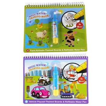 

COOLPLAY 2 Pcs ic Water Drawing Book Coloring Book Doodle with ic Pen Painting Drawing Board for Kids Toys Toy Birthday Gi