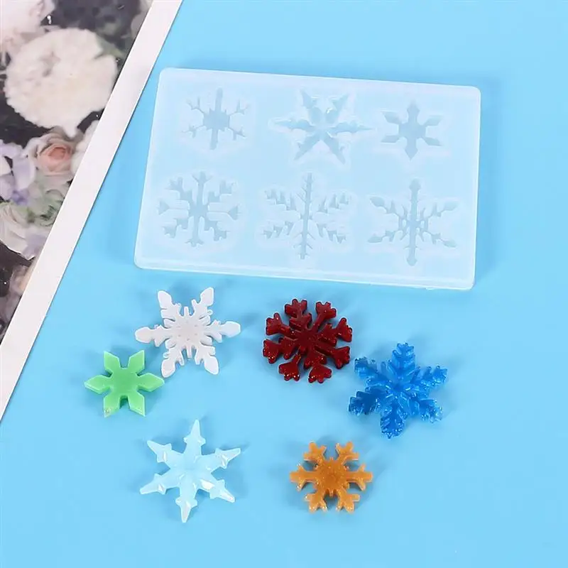 2pcs Snowflake Silicone Resin Molds - Christmas Epoxy Mold For Jewelry & Ornaments DIY Crafts