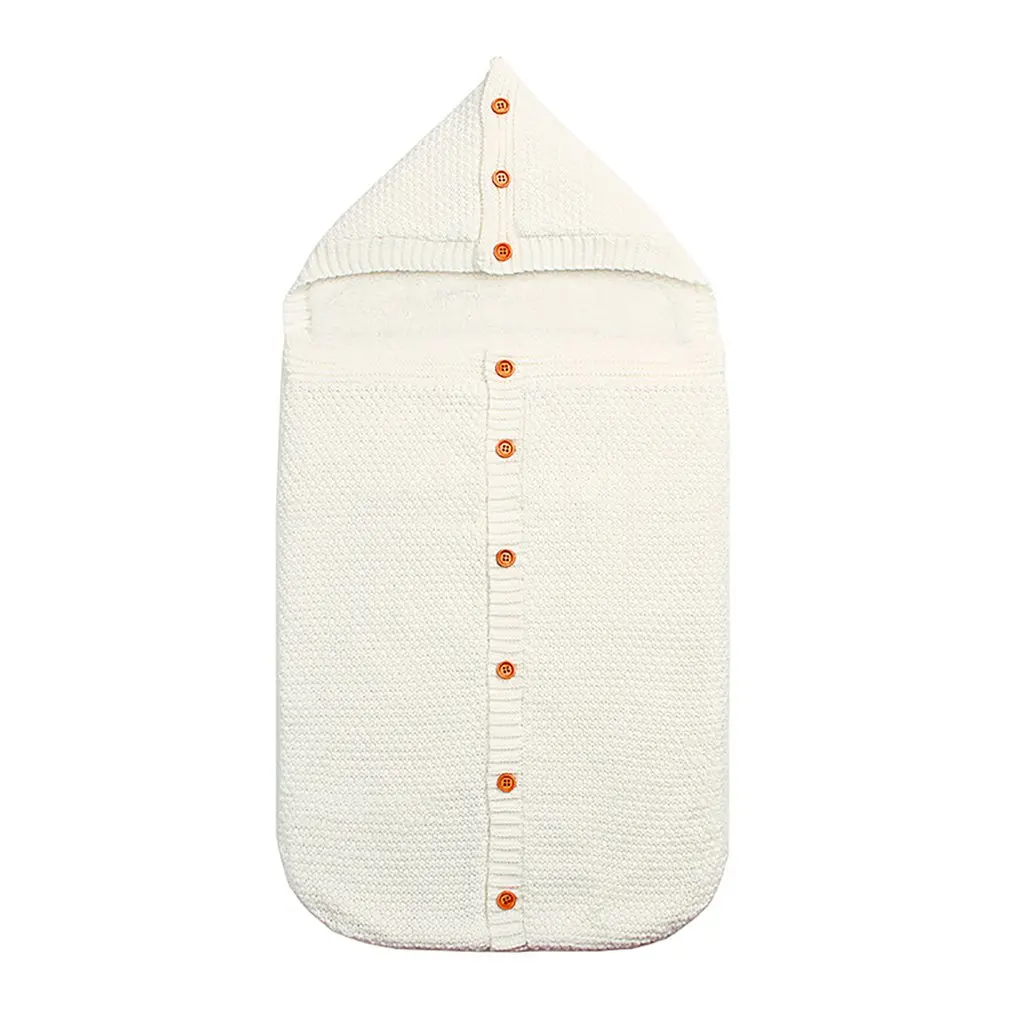Мягкое теплое Пеленальное Одеяло для новорожденных, шерстяное вязаное одеяло для малышей, Пеленальный спальный мешок для малышей, сумка для коляски, для 0-12 месяцев