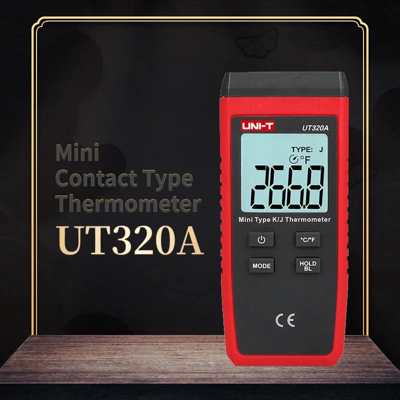 UNI-T UT320A/UT320D Мини термометр термопары контактного типа двухканальный K/J