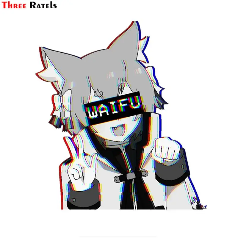 Наклейка Three Ratels FC548 Felix Waifu наклейка аниме waifu мультяшная для автомобиля|Наклейки