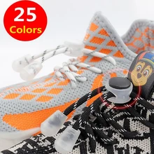 

Elastic laces Sneakers Round Lock Shoelaces without ties Kids Adult Quick Shoe laces Rubber Bands lazy Shoeace for Shoes