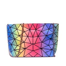 Сумки через плечо для женщин складная сумка через плечо с ретро женские роскошные дизайнерские геометрические сумки радужного цвета