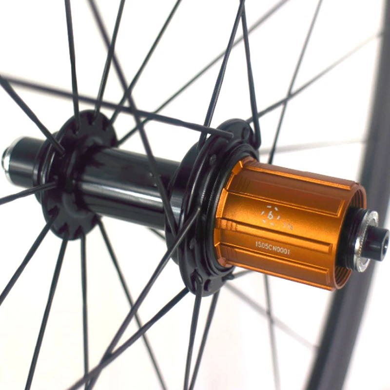 Carbon Bike Wheelset 50mm 700C Clincher Tubeless Ready Road Bicycle Wheels 20-24H LightWiehgt Bitex Hub
