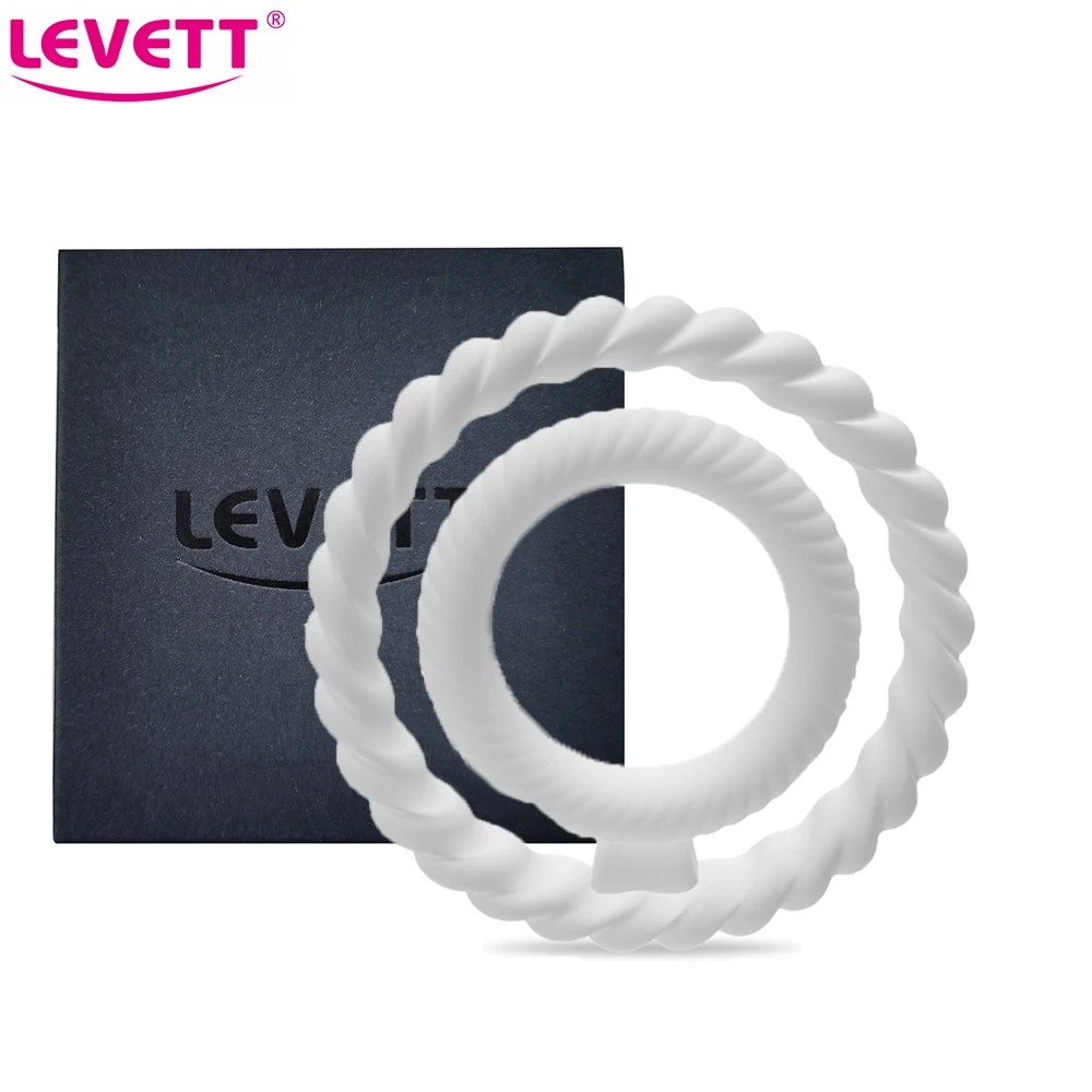 LEVETT Мужской силиконовый двойной пенис кольца Задержка блокировки эякуляции