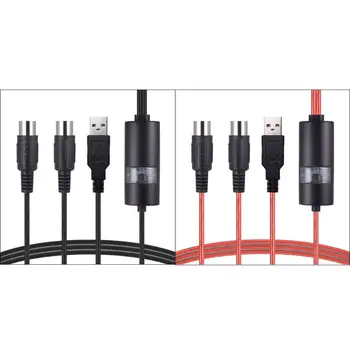 

Electric USB Drum To 2 MIDI Interface Adapter Cable Converter For PC Mac iOS Windows Music Piano Keyboard Synth Adapter Cord