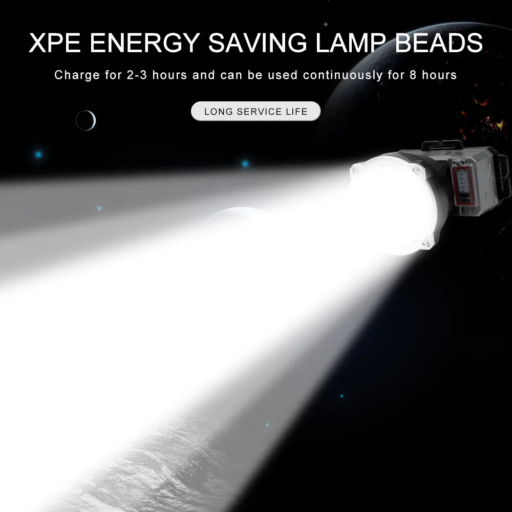 BORUiT USB зарядное устройство мощный XPE светодиодный налобный фонарь 3 режима