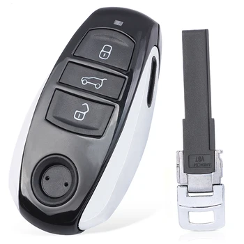 Keyforkess 315/ 433/ 868MHz PCF7945AC Chip 3 pulsanti di ricambio Smart Card portachiavi a distanza per Volkswagen Touareg 2010-2018 - KEYECU 315 433 868MHz PCF7945AC Chip 3 pulsanti di ricambio Smart Card portachiavi a distanza