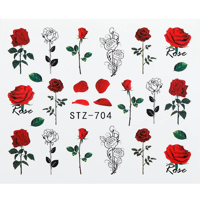 1 шт ногтей воды палочка цветок красочный дизайн украшения наклейки Советы