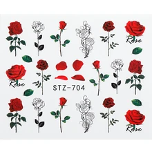 1 шт ногтей воды палочка цветок красочный дизайн украшения наклейки Советы