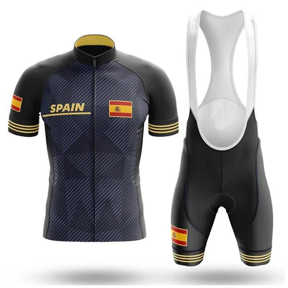Джерси для велоспорта 2020 Pro Team Испания летний комплект дышащая Спортивная
