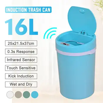 

16L 3 in 1 Automatic Induction Trash Can Touchless Smart Infrared Motion Sensor Rubbish Waste Bin Eco-friendly Waste Garbage Bin