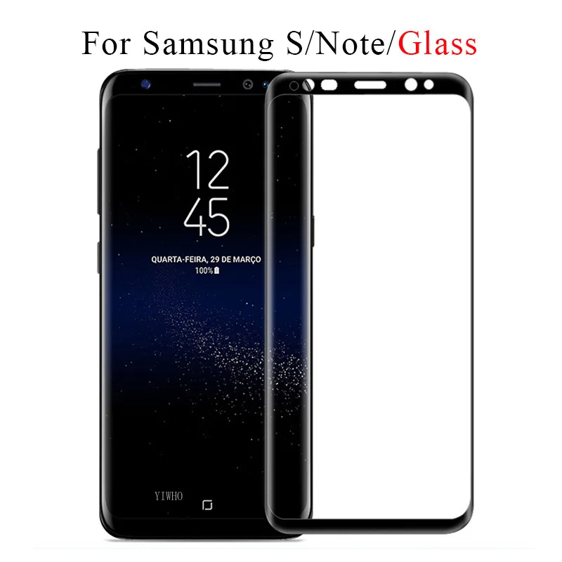 

For Samsung Galaxy Note 10 S10 S9 Plus Glass Screen Protector 3D Full Glue Cover Tempered Safety Glass for Samsung S10E 10Plus