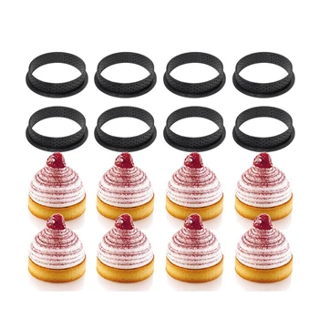 

Round Tower Circle Cut Mold Mesh Mousse Cake Ring French Cheese Tower Ring For Oven Baking Tool Cake Decoration Mold Dessert Pie