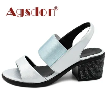 

2020 Women Dress Sandals Elegant Ladies Mid Heels Shoes Open Toe Party Woman Sandalias Mixed Color Fashion Roma Shoes Women New
