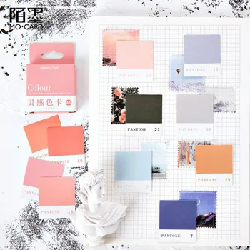 

45pcs / Box Creative Sticker Color Card Solid Color Sealing Sticker Diary Scrapbook DIY Decoration Student Stationery Gift