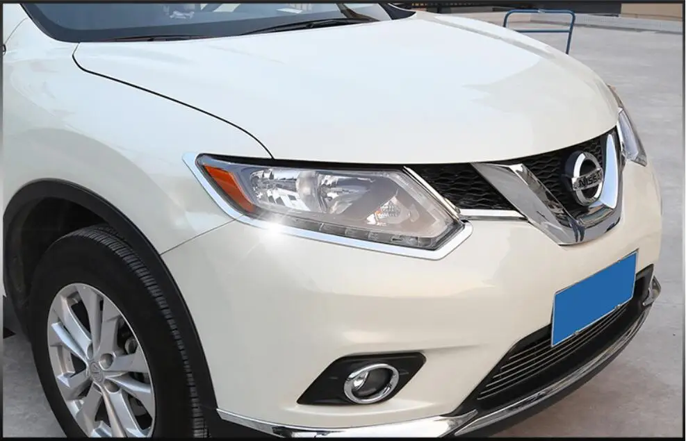 ABS Хром Передняя фара автомобиля+ задний фонарь Крышка лампы отделка для Nissan X-Trail