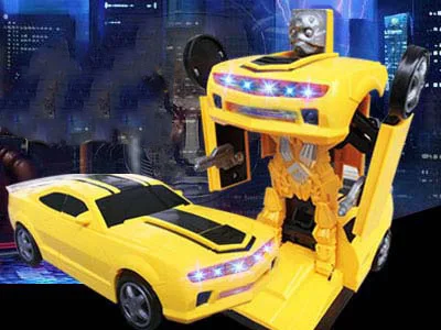 

Children Model Car Electric Transformer Toy Shining Sound Making Car People Deformation Robot