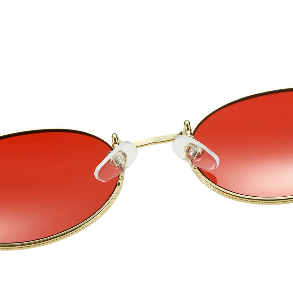 Oval Sunglasses Gold Silver Frame Retro Festival 400UV Gradient Mirror Glasses Small Metal Frame Unisex raybans women
